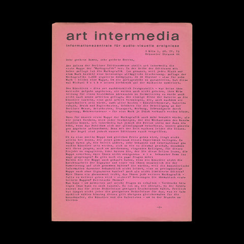 BEUYS, Joseph, BREHMER, K. P. et al. Marksgrafik. Cologne: Art Intermedia, 1972.