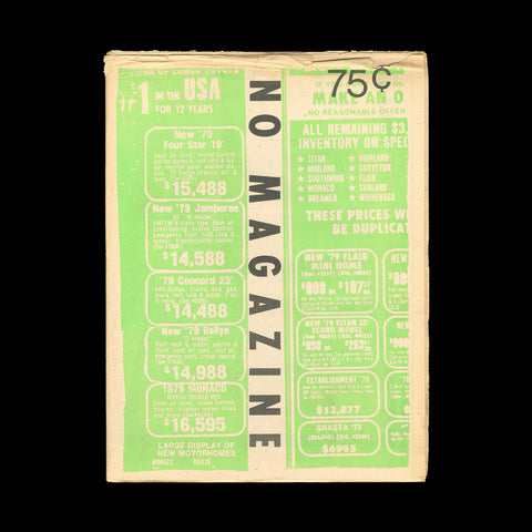 [VARIOUS CONTRIBUTORS]. No Mag[azine] issues 3-14 [of 14 published]. Los Angeles: Bruce Kalberg / Bruce Kalberg and Frank Gagani, 1979-1985.