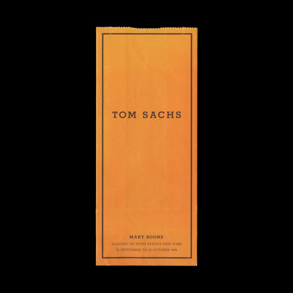 SACHS, Tom. Promotional item from the ' 'Haute Bricolage' exhibition at Mary Boone Gallery, New York 11 September to 23 October 1999.