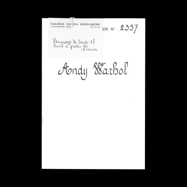 WARHOL, Andy. Dossier no. 2357 [cover title] | The Thirteen Most Wanted Men. Paris: Galerie Ileana Sonnabend, (1967).