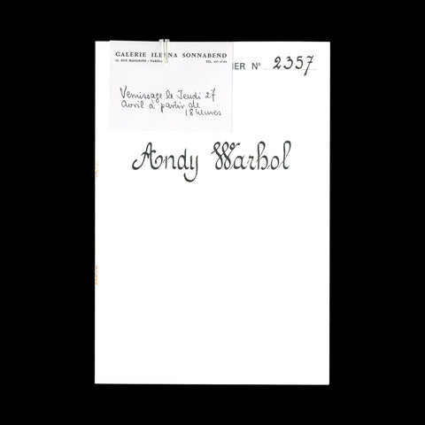 WARHOL, Andy. Dossier no. 2357 [cover title] | The Thirteen Most Wanted Men. Paris: Galerie Ileana Sonnabend, (1967).